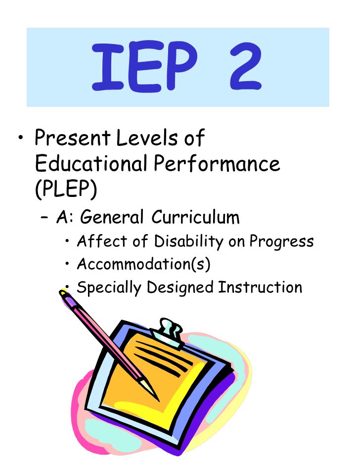 Special Education – Writing PLEP